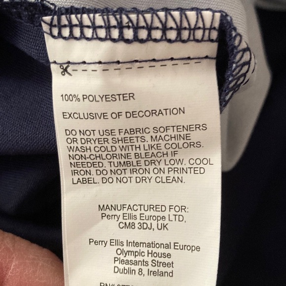 PGA TOUR Men's Performance Golf Polo Shirt Navy Blue Large Athletic Fit - Picture 5 of 10